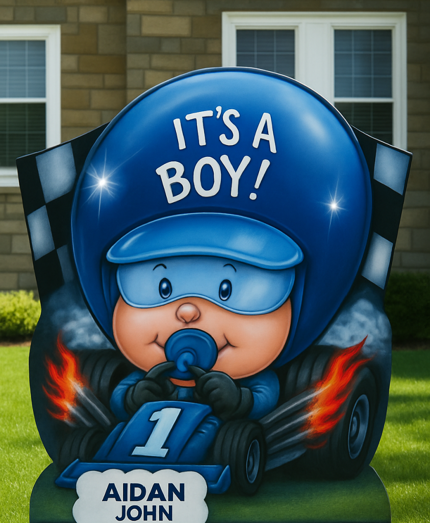 its a boy lawn sign